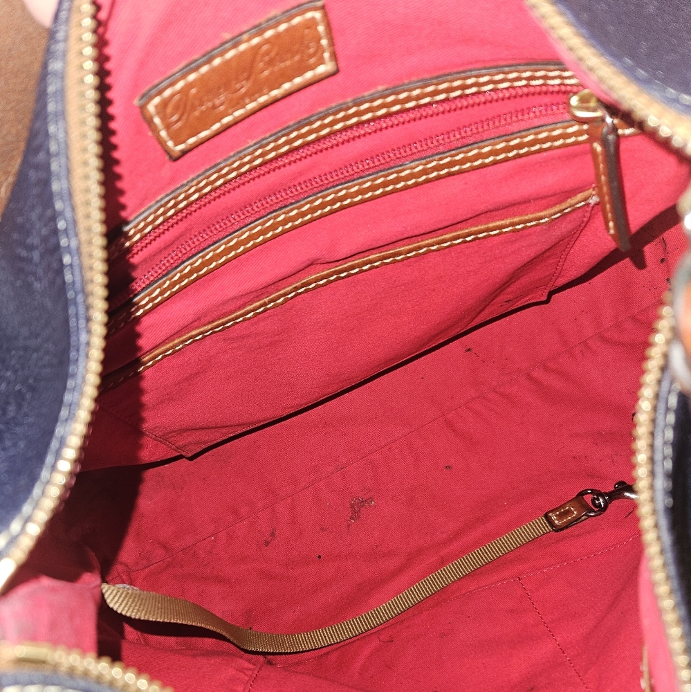 Dooney and bourke Blue navy Pebbled Leather Tote Bag - Picture 10 of 11